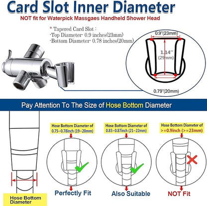 Shower Arm Diverter with Handshower Mount, G1/2 Brass Shower Diverter Valve Bathroom Universal Shower System Replacement for Handheld Shower and Fixed Shower Head(Polished Chrome)
