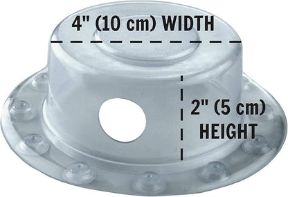 SlipX Solutions Bottomless Bath Overflow Drain Cover for Tub, Adds Inches of Water to Bathtub for a Warmer Deeper Bath, Spa Accessories, Drain Block, Water Stopper Plug (4 inch Inner Diameter, Gray)
