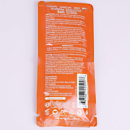 Pedicure Kit Foot Soak Set: Bubble Salt, Sugar Scrub, Massage Mask, Massage Lotion in a Box, 4 Step Foot Spa Kit for Dry Feet, Softens Calluses, Soothes Sore and Tired Feet (Mango)
