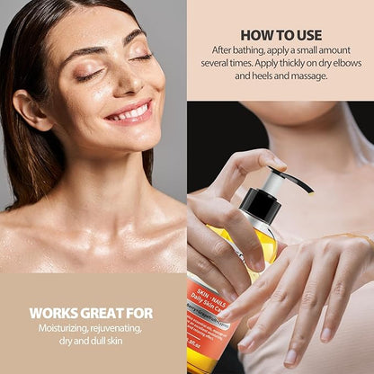 PHATOIL Grapefruit Body Oil, 260ML Body Oils for Nourish Skin, Long-Lasting Nature Fragrance Oils, Premium Grapefruit Body Oil Great for All Skin Types - 8.8FL.OZ