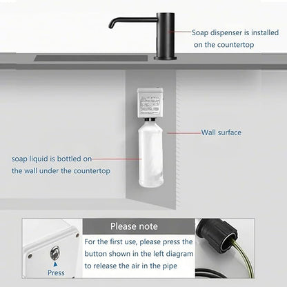 Automatic Soap Dispenser Touchless for Kitchen and Bathroom, Sink Built in Commercial Electric Soap Dispenser,Upgraded Infrared Sensors Brass Material, with Bottle and Pump 33.81oz/1000ml