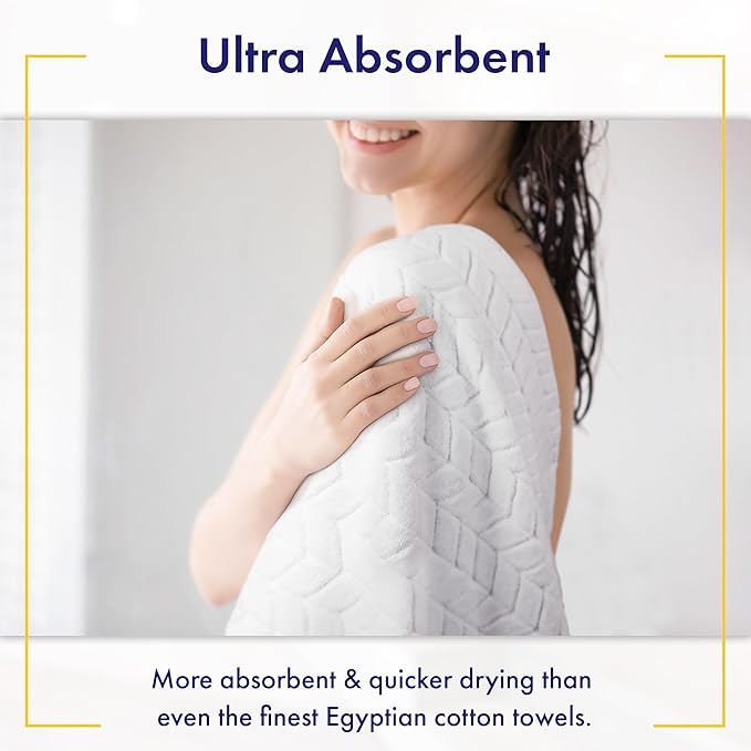 Ultra Soft & Stylish 700 GSM Luxury Washcloth Set (6 Piece - 13 x 13 in.) - 100% Zero-Twist, Long-Staple Cotton - Remarkably Absorbent Washcloths (White)