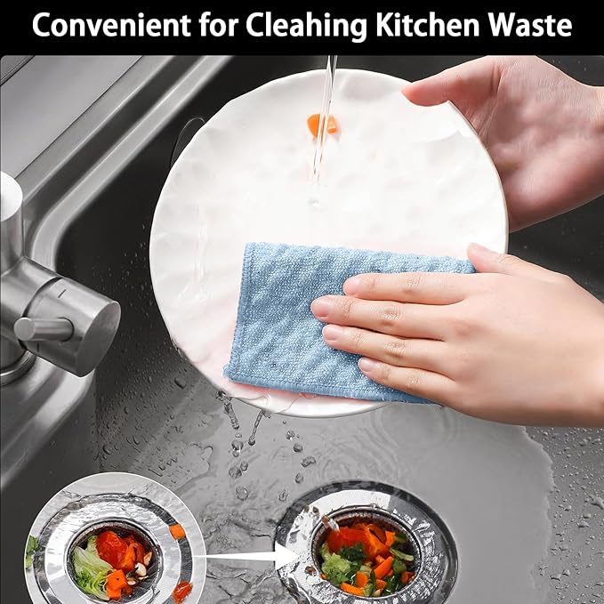 Disposable Sink Strainer – 200 Pack Kitchen Sink Strainer Bags,Disposable Anti-Clogging Drain Covers,Essential Filter Nets for Most Sink Strainers (4.0 x 4.0 Inch)