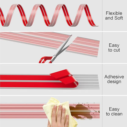 40FT Flexible Wall Corner Protector Moulding Trim, Peel and Stick Inside & Outside Wall Corner Guards Edge Protector,Self Adhesive Molding Trim Strip for Edge Ceiling