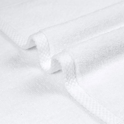 Amazon Basics 100% Cotton Soft, Quick-Dry Absorbent Hand Towels, 8-Pack, White, 28" x 16"
