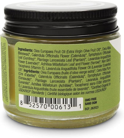 All Good Goop Organic Skin Care Recovery Balm - All Purpose Ointment w/Calendula, Lavender, Beeswax - Chafing Cream, Dry Skin Salve, Cracking Lip Moisturizer - Soothes, Hydrates & Calms - 1oz