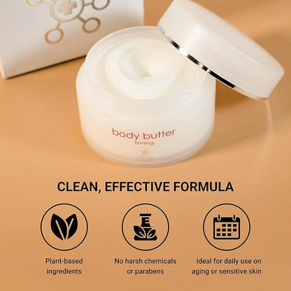 LifeCell Firming Body Butter – Anti-Cellulite Cream with Caffeine, Ginseng & Argan Oil – Ultra-Hydrating Anti-Aging Moisturizer for Legs, Thighs, Hips & Arms – Skin Tightening Lotion for Women