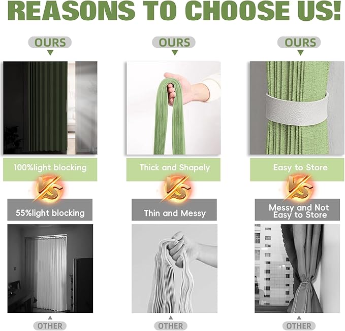 100% Blackout Fabric Folding Door Curtain with Magnetic Closure - Accordion Style for Sliding Doors, Closets,Wardrobe and Temporary Door Solutions Doorway Curtains（W42 x L78, Green，1 Panel）