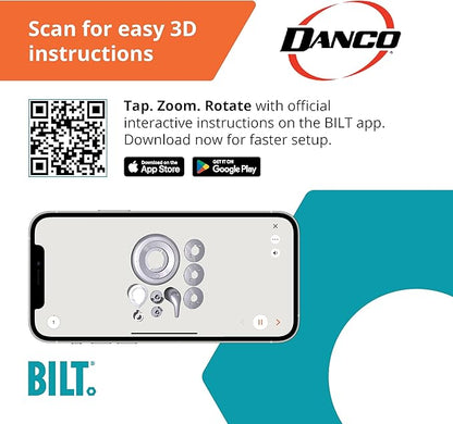 Danco 10001 Trim Kit, for Use with Moen Tub and Shower Faucets, Plastic, Chrome Plated, Single-Handle Valve