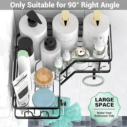 Corner Shower Caddy Bathroom Organizer Adhesive Shower Rack Bathtub Shelves - 3Pack No Drilling Shower Shelf - Rustproof Bath Tub Organizer