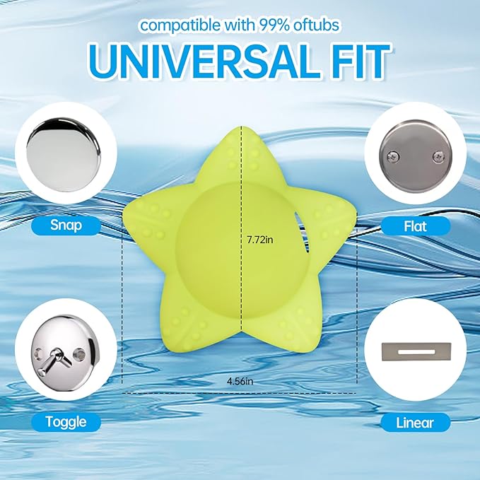 Silicone Bathtub Overflow Drain Cover,Soak Drain Cover Plug with Suction Cups,Essential for Soaking Ladies, Soak Bathtub Overflow Drain Cover,Raise The Water Level