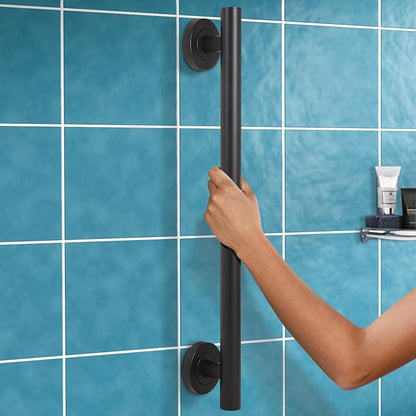 Lava Odoro Shower Grab Bar, Modern Stainless Steel Handicap Grab Bar for Bathtubs and Showers, Shower Safety Bar for Seniors Disabled, ADA-Compliant (Matte Black, 12 Inch)