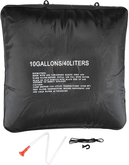 Solar Shower Bag, Waterproof Portable Camping Shower Water Bag, Solar Camping Showers with Showers Head for Hiking Campings Traveling Outdoor Use