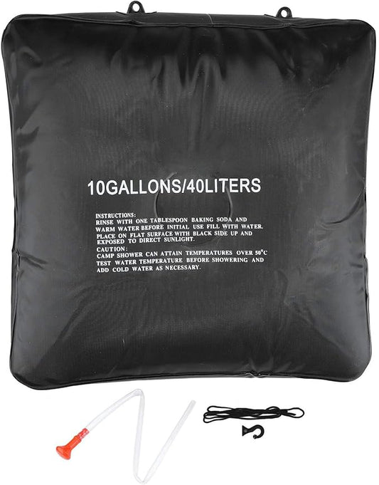 Solar Shower Bag, Waterproof Portable Camping Shower Water Bag, Solar Camping Showers with Showers Head for Hiking Campings Traveling Outdoor Use