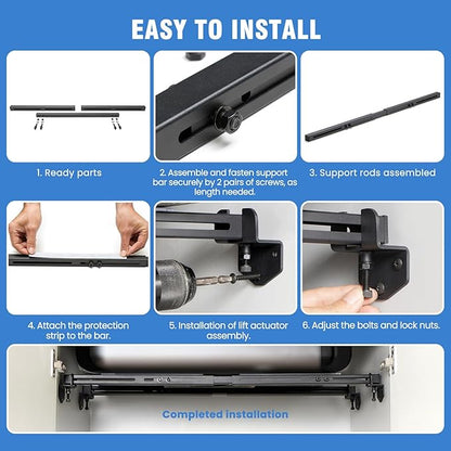 Undermount Sink Brackets Heavy-Duty - Adjustable 27.5-39.4 Inches, Rust-Resistant Zinc Plated Carbon Steel, Space-Saving Horizontal Sink Support Wall Mount Installation for Kitchen & Bathroom Sinks