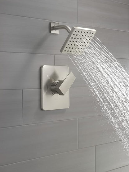 Delta Modern 14 Series Shower Faucet Set, Brushed Nickel Shower Head and Handle Set, Valve Trim Kit, Stainless T14267-SS-PP (Valve Not Included)