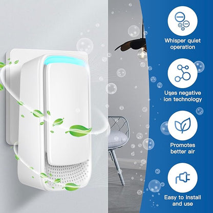 Plug-In Air Ionizer Air Purifier (4 Pack), Negative Ion Odor Neutralizer, Filterless & Portable Wall Outlet Air Freshener, Ultra Quiet 24/7 Operation for Home Bedroom Office Bathroom
