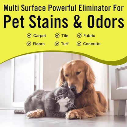 Multi-Purpose Probiotic Enzyme Cleaner, (128 oz, Citrus) - Pet Stain and Odor Remover - Concentrated - Professional & Home Strength Drains, Floors, Bathrooms, Toilets Trash Can, Made in USA