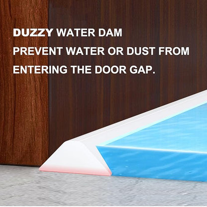 Duzzy 75 Inch Collapsible Shower Water Dam, Shower Threshold Water Stopper Barrier and Retention System and Keeps Water Inside Threshold Dry and Wet Separation, Suitable for Bathroom & Kitchen
