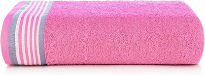 CASA COPENHAGEN He & She 2 Pieces Large Bath Sheet Set- Dusty Blue + Pink, 550 GSM, Designed in Denmark Made of Soft Egyptian Cotton for Bathroom, Kitchen & Shower