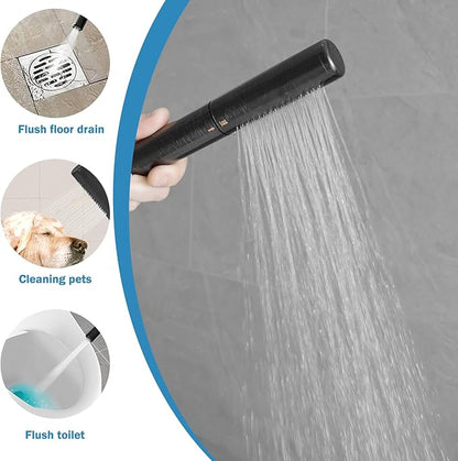 RUMOSE Oil Rubbed Bronze Bathtub Filler Freestanding Tub Filler Floor Mount Tub Faucet Waterfall Bathtub Faucet with CUPC Certified High Flow Brass Bath Shower Faucets with Handheld Sprayer