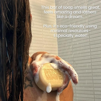 Broken Wave Natural Bar Soap for Women and Men | Hydrating, Vegan, Cruelty-Free Bar Soap | Coconut Lemongrass & Papaya Scent | Sulfate, Paraben & Plastic-Free Body Soap for Soft & Smooth Skin | 2-Pack