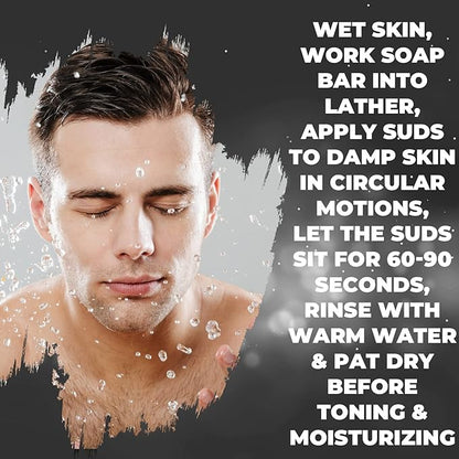 All Natural Pine Tar Soap Bar 4oz – Cleansing Anti Acne Eczema Psoriasis Itch Relief Pine Tar Face & Body Wash Cleanser – Pure Goat’s Milk Soap with Oatmeal, Charcoal, Essential Oils Made in USA
