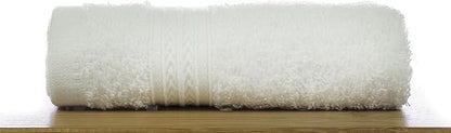 Eco Cotton Washcloths - White - Dobby Border - Set of 12