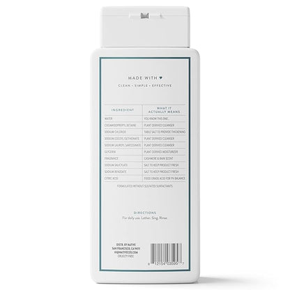 Native Body Wash Contains Naturally Derived Ingredients | For Women & Men, Sulfate, Paraben, & Dye Free Leaving Skin Soft and Hydrating | Cashmere & Rain 18 oz