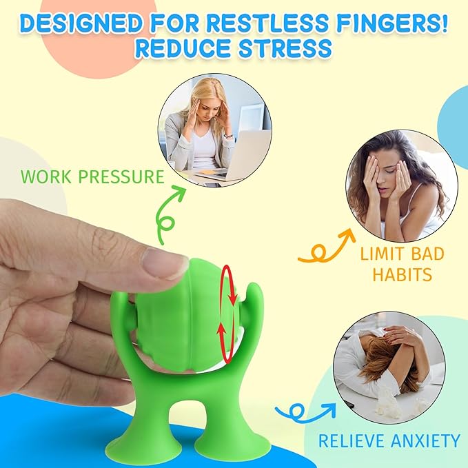 Sensory Suction Cup Spinner Toys, Textured Suction Cup Toys for Autism, Quiet High Chair Toy for Calming, Sensory Spinner Toy for Classroom Bath, 2 Pack Calm Down Corner Supplies for Boys Teens