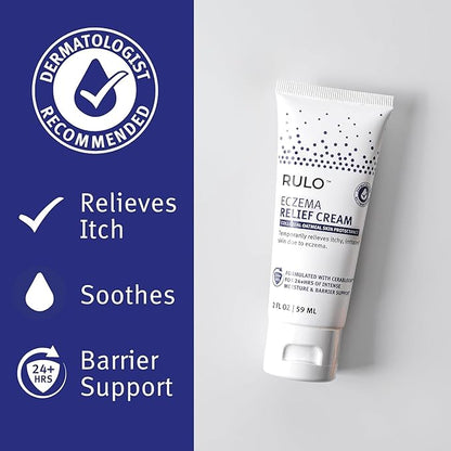 Eczema Relief Cream | Clinical-Strength Itch Relief & Dermatitis Treatment for Adults, Baby and Kids | Advanced Eczema Therapy and Skin Barrier Repair, Colloidal Oatmeal for Itchy Skin | 2 Fl Oz