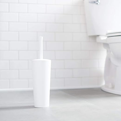 Amazon Basics Toilet Brush and Holder Set - 4-pack, White