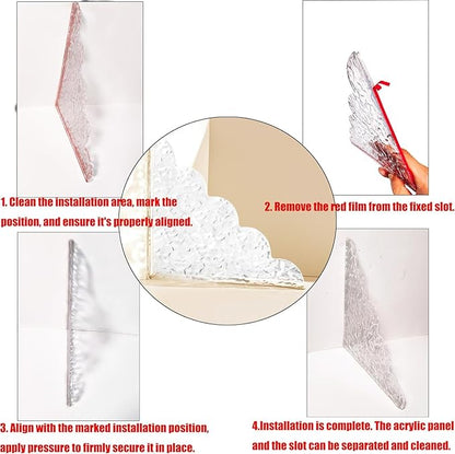 Shower Splash Guard for Tub Corner Splash Guards to Keep Water in Shower Corner Water Guard for Bathtub Bathroom Tub Corner Edge Barrier