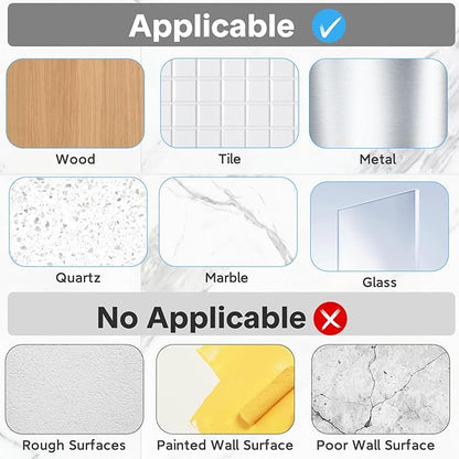 14 Pack Shower Caddy Adhesive Replacement, Transparent Strong Adhesive Hooks, No Drilling, Waterproof Wall Hooks for Shower Caddy, Bathroom Storage Shelves and Kitchen Racks