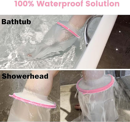 Waterproof Cast Covers for Shower Leg, Adult Cover Swimming Showering Protector Boots for Foot and Ankle after Surgery, Cast Bag Monitor Recovery Supplies, Bath & Wound & Bandage Protection