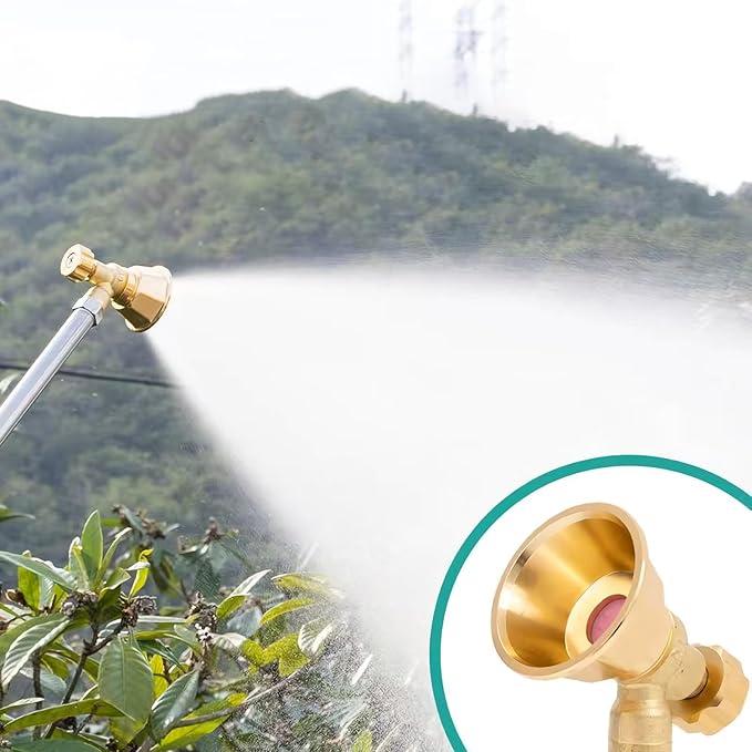 High Pressure Garden Hose Nozzle Spray | Durable Hose Attachment For Watering Plants, Seedlings, Flowers, Lawn, Irrigation, And Pet Showering, Gardening Accessory For Home And Outdoor Use