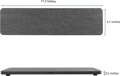 2 Pcs Water Absorbing Stone Trays, Kitchen/Bathroom Sink Soap Dish, Diatomite Tray Used for Hand Soap & Cosmetic Bottles in The Modern Home, 3.15" W x 11.8" L, Dark Gray