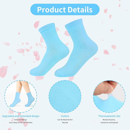 Gel Socks for Dry Cracked Feet Women,Foot Moisturizing Socks,Gel Socks Spa Socks,Cotton Socks for Moisturizing Feet Overnight