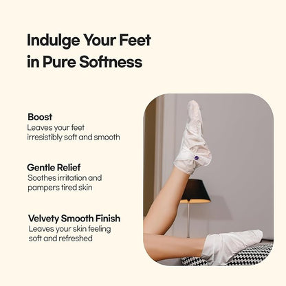 Epielle Hydrating Hand & Foot Masks, Relieve and Soften for Dry, Overworked Skin, Self Care Gifts for Women, Spa Kit, Stocking Stuffers, 6 Moisturizing Gloves & 6 Moisturizing Socks
