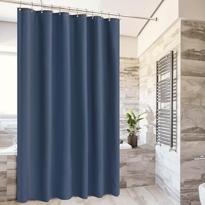 Barossa Design Navy Shower Curtain Liner - Premium PEVA Shower Liner for Bathroom, BPA & PVC Free, No Chemical Smell, Lightweight Standard Size Bath Curtain with 3 Magnets, Metal Grommets - Navy Blue