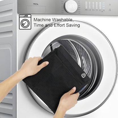Hanging Mesh Shower Caddy for Bathroom - Quick Drying Portable Shower Organizer with Multiple Pockets for Soap,Shampoo and Cruise Ship Essentials Saving Bathroom Storage,Black,2 Pack