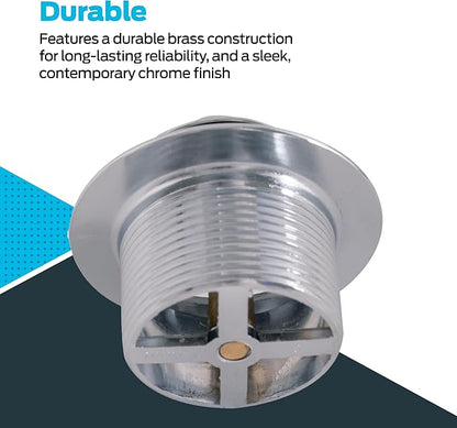 EZ-FLO Lift-n-Turn Bath Drain Assembly Kit, 1-1/2 in. x 11.5 Coarse Thread, 2-7/8 in. OD Flange, 5/16 in. Tapped Zinc Body, Chrome Plated, 35233