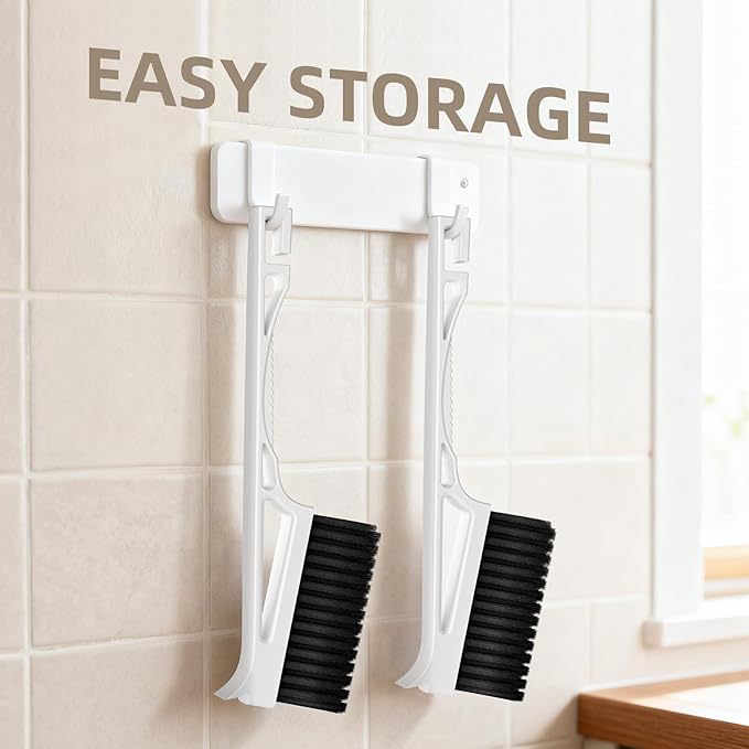 Grout Cleaner Brush V Shape, Stiff Grout Cleaning Brushes for Tile Floor,Magic Brush, Bathroom Accessory, Cleaning Tools, Grout Scrub Brush Set for Shower, Bathroom, Kitchen, Household Use