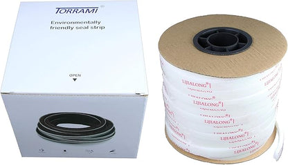 TORRAMI Adhesive Brush Seal Weather Stripping 11/32 inch x 3/16 inch x 90 ft, Dustproof Soundproof Windproof for Windows Bottom and Frame,Sliding Doors Frame,Wardrobe, White