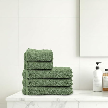 24 Pack Green Hand Towel 100% Cotton Spa Towel – 16x26 inches Highly Absorbable Facial Towels Gym, Hair Towel and Face Towel Bulk Small Towels (Not Bleach Proof)