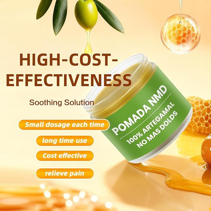 2PCS Pomada NMD,Natural Herbal Artesanal Cream, with Arnica,Olive Oil, Soursop Leaf, Beeswax, Comfort for Muscle, Foot