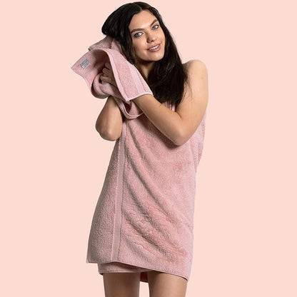 Chakir Turkish Linens 100% Cotton Premium Turkish Towels for Bathroom | 30'' x 60'' Large Bath Towels (4 Piece, Pink)