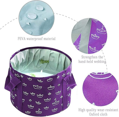 Collapsible Bucket for Soaking Feet, Purple Portable Travel Foot Bath Tub, Foot Soaking Bath Basin Portable, Foot Spa Soaking Feet Home Pedicure Basin Outdoor Camping
