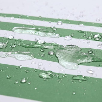 72x90 Inch Extra Long Shower Curtain, Green and White Ombre Striped Waterproof Fabric, Modern Hotel Spa Design with 12 Rustproof Grommets & Weighted Hem