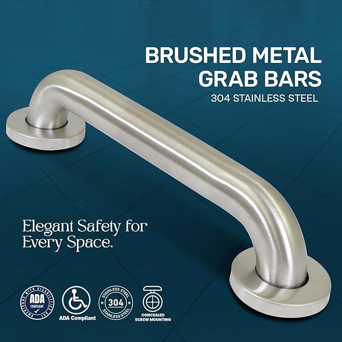 Highcraft Grab Bar for Bathtubs and Showers, Shower Grab Bars for Seniors and Elderly, Safety Bar for Bathroom 36" x 1.5" ADA Compliant Grab Bar, Heavy Duty Stainless Steel Shower Handle Wall Mount